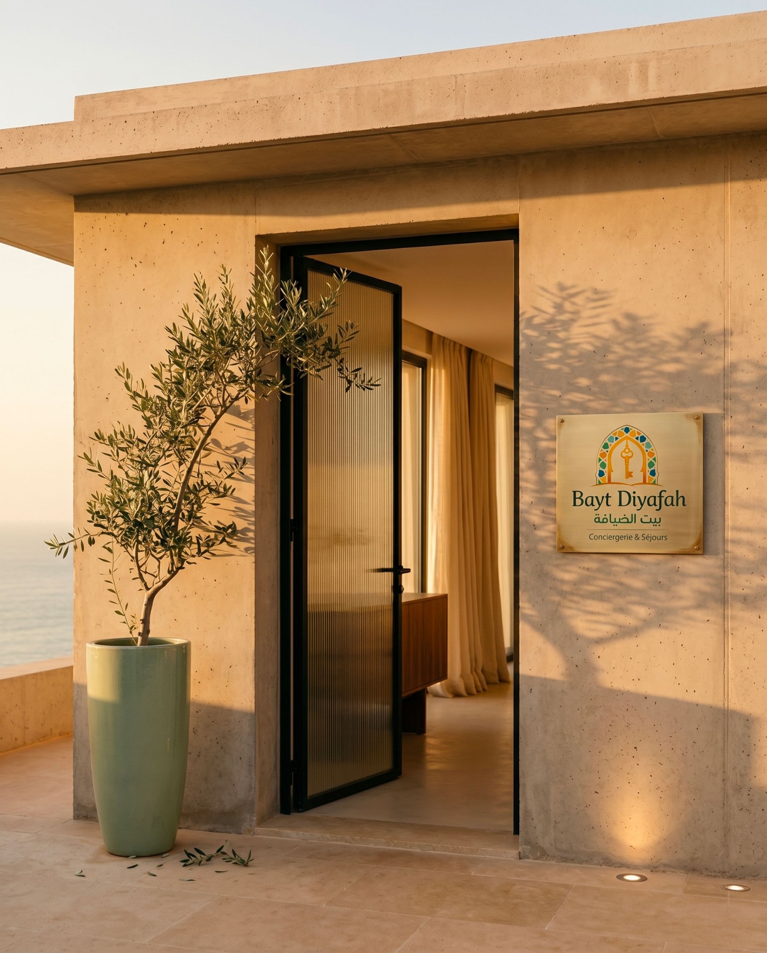 Entrée du bureau Bayt Diyafah à Tanger